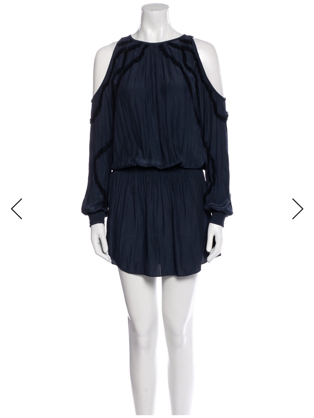 Ramy Brook Navy Cold-Shoulder Mini Dress